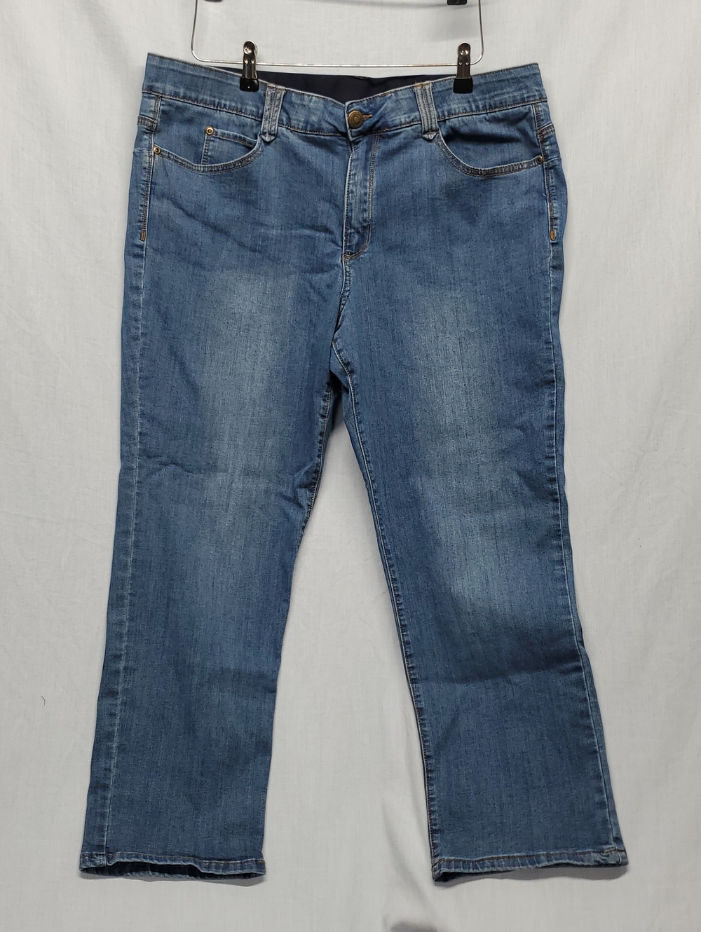 Women's Blue Denim Straight-Leg Jeans #316